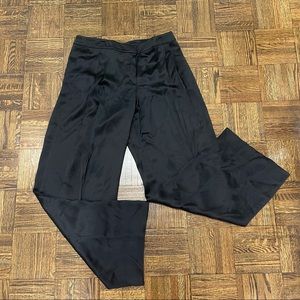 Valentino Women’s Wide-Legged Black Silk Trousers | Size 12 US (48 IT)